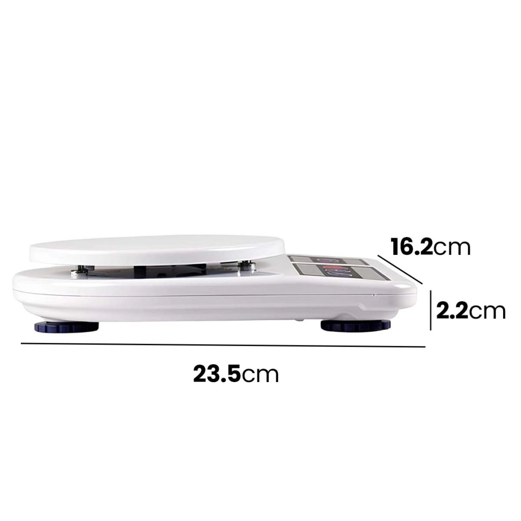 Bilancia da Cucina Digitale 10 kg Max con Schermo LCD HD e Funzioni Tara Bianco Avizar