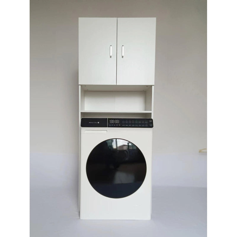 Mobile Per Lavatrice Bianco Legno Dover Dimensione 65x31,5x170cm