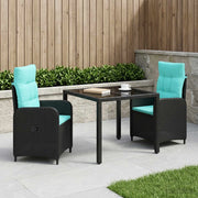 Set da pranzo per esterni 3 pz polyrattan 3422296