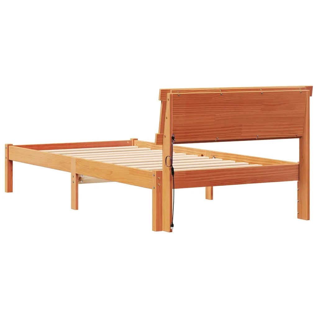 Struttura del letto Marrone cerato 75 x 190 cm Pino massello 872847