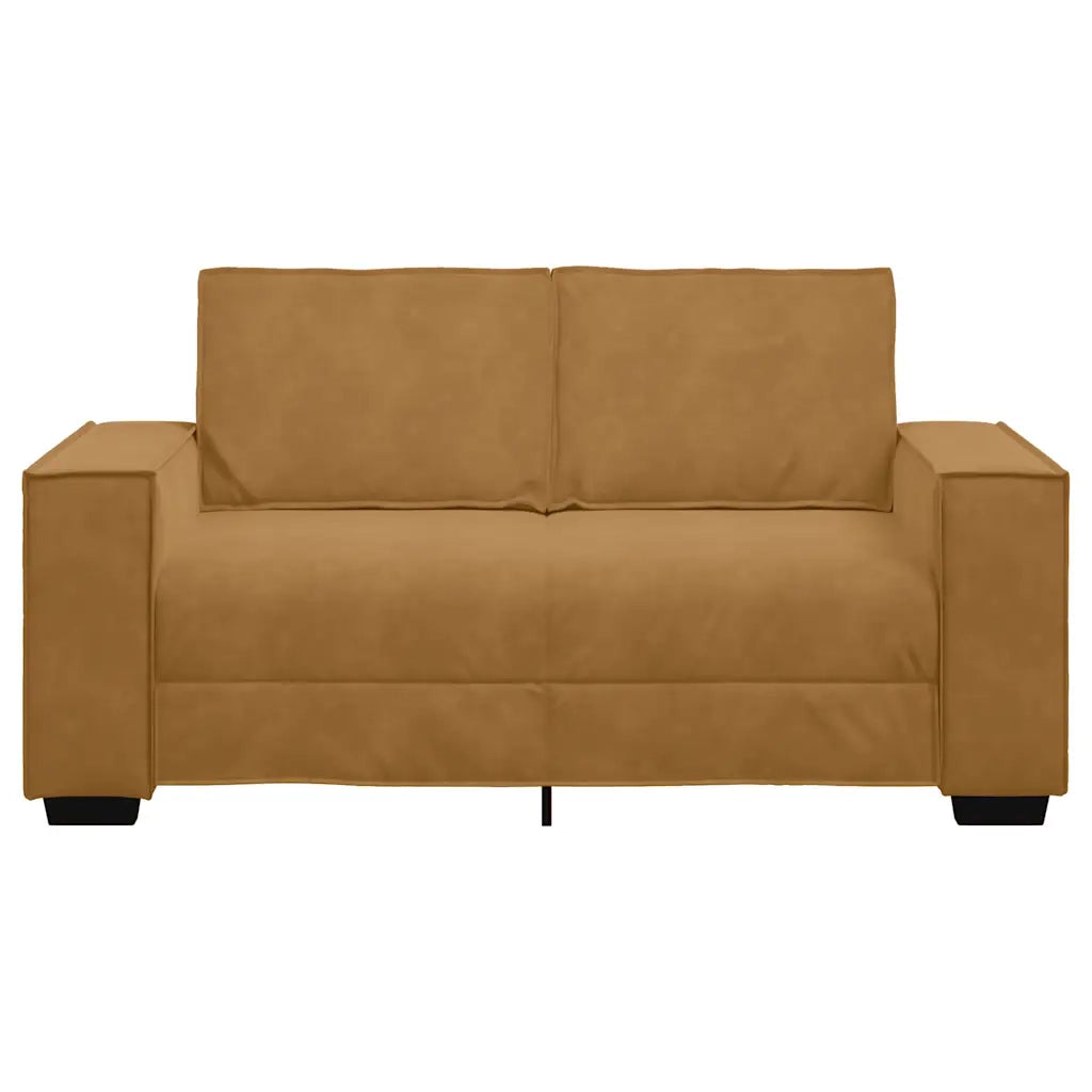 Divano a 2 Posti marrone 160x78x84 cm in Velluto 4105017