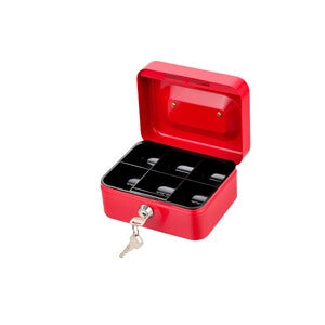 C CASSETTA PORTAVALORI ROSSO 3003 15.2X11.8X8CM