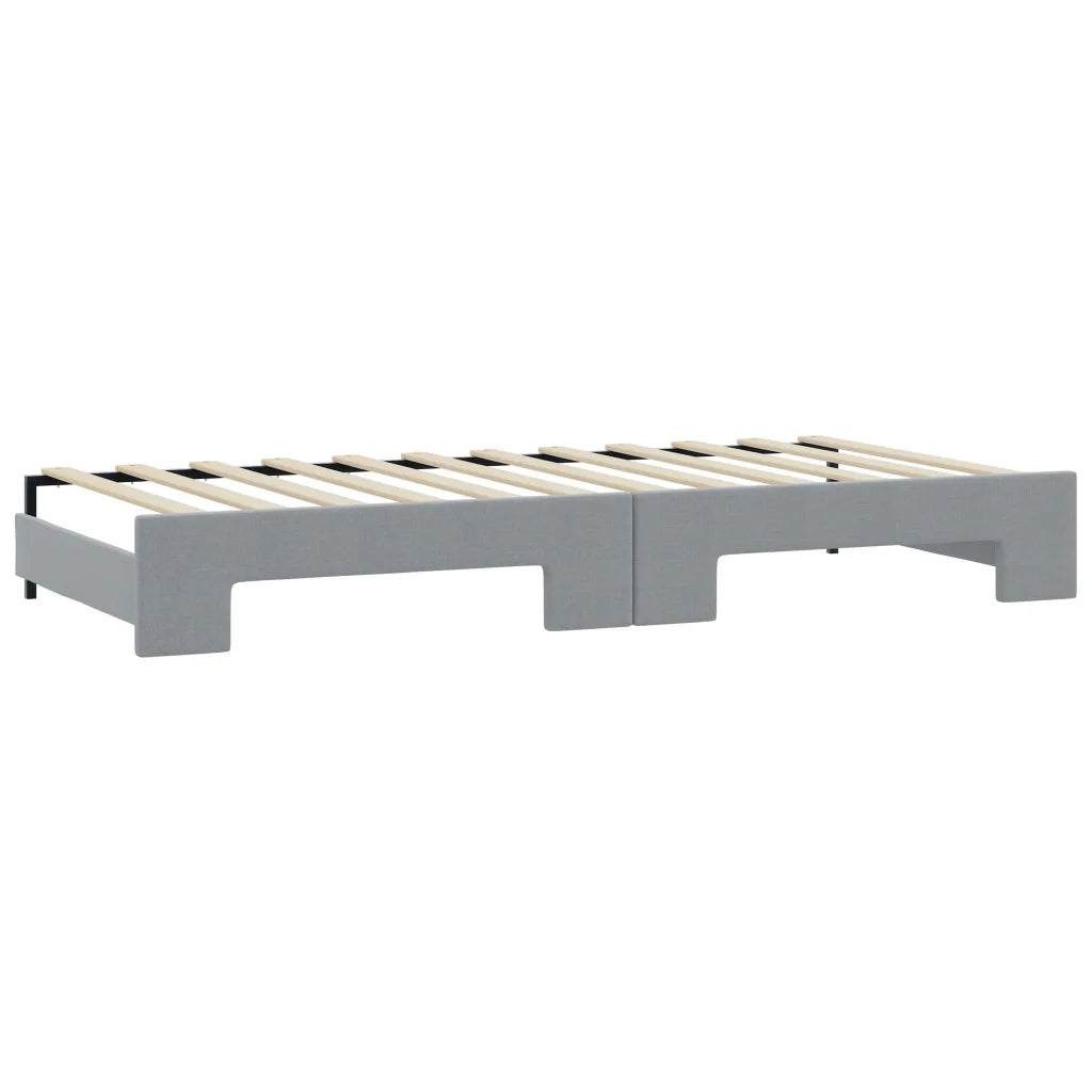 Divano Letto Estraibile Cassetti-Sofa Letto-Daybed Grigio Chiaro 90x190cm Tessuto 214113