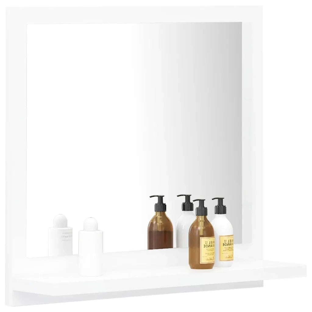 Specchio da Bagno-Specchio per il bagno  Bianco 40x10,5x37 cm in Legno Multistrato