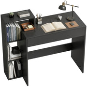 Scrivania con cassetto e scaffali ¨C Zephmum ¨C Nero 100x40x90 cm