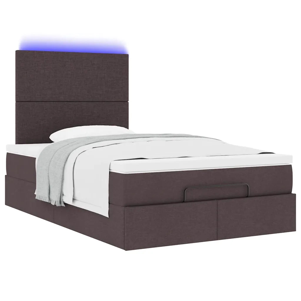 vidaXL Struttura Letto Pouf con Materasso 80x200 cm in Tessuto