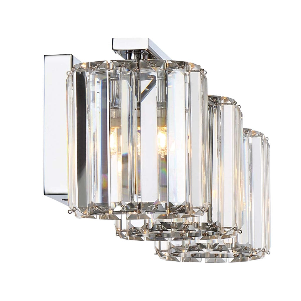 Applique bagno Divine Quoizel 3 luci cristallo cromo