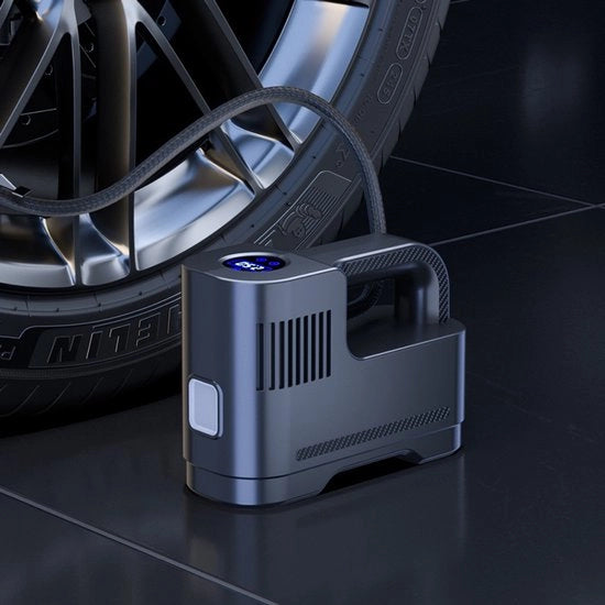 Pompa multifunzionale portatile per auto con display digitale, pompa per gomme, pompa per aria.