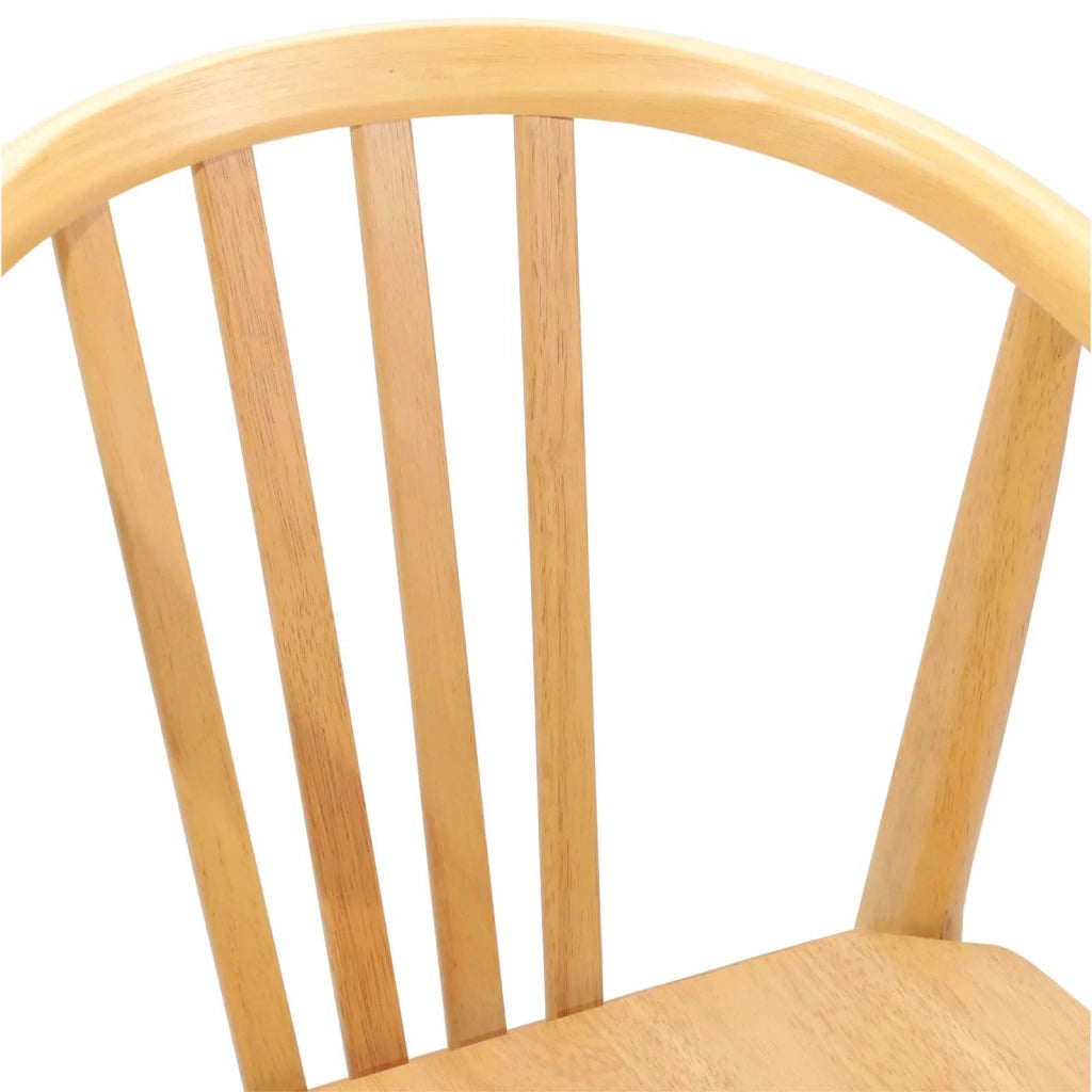 Sedia da pranzo 2 pcs Naturale Legno di gomma massiccio 42020396