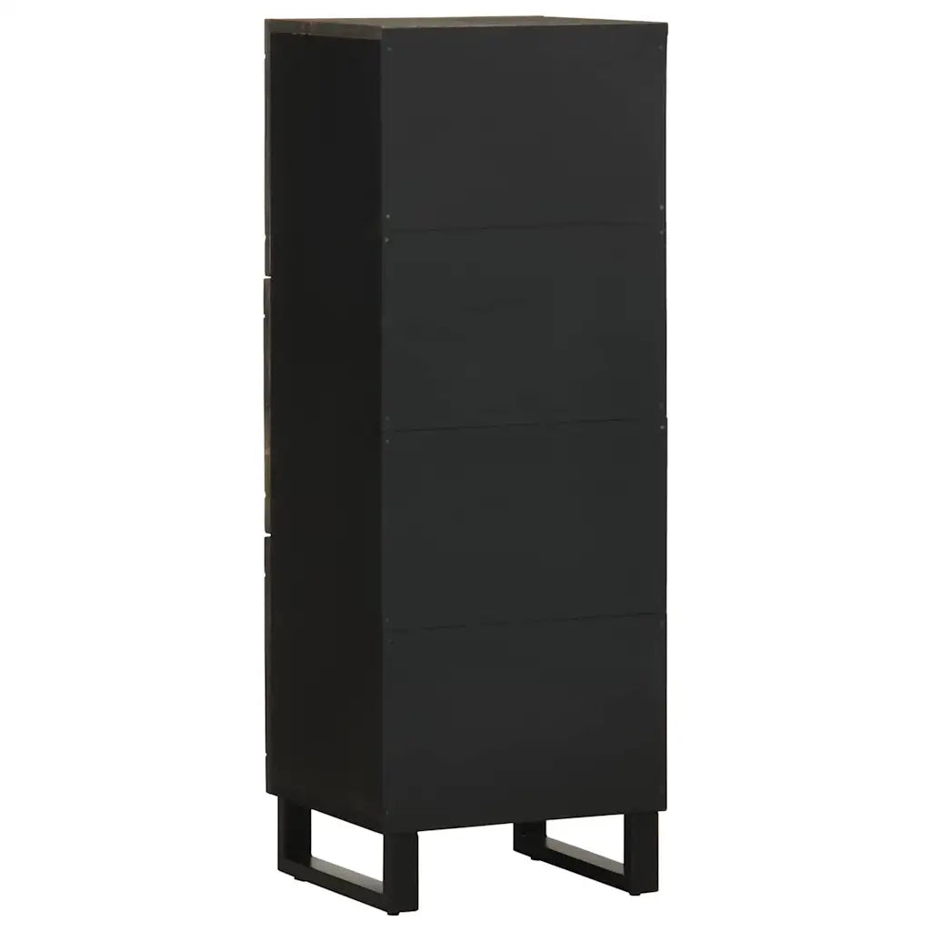 Credenza | Madia | Buffet da pranzo | Armadio da pranzo Nera 40x33x110 cm in Legno Massello di Mango