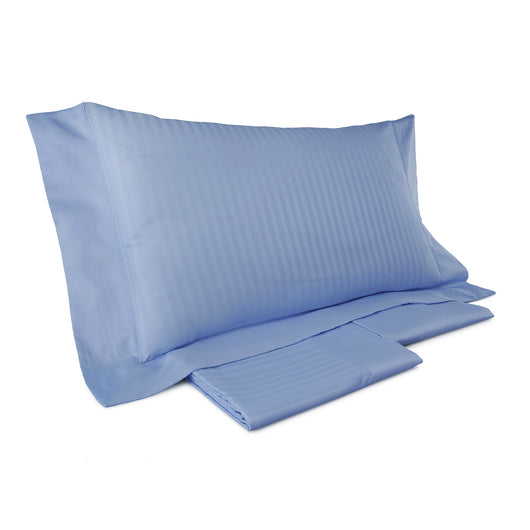 Set Lenzuola Matrimoniali Sopra Sotto e Federe Tinta Unita Mitera Rubino Celeste