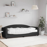 Divano Letto con Materasso-Sofa Letto-Daybed Nero 80x200 cm in Tessuto 298556