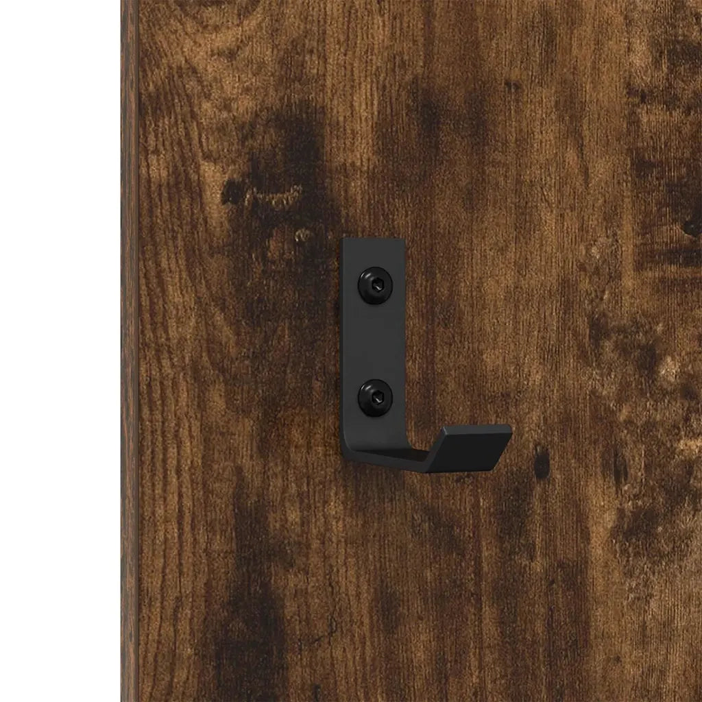 Appendiabiti a muro Rovere fumé 30 x 1,5 x 80 cm 874471