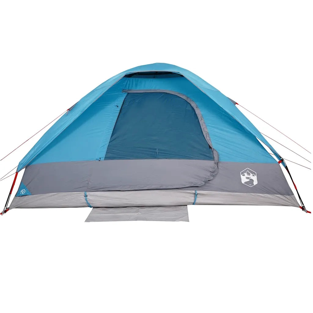 Tenda da Campeggio | Tenda Familiare a Cupola per 4 Persone Blu Impermeabile