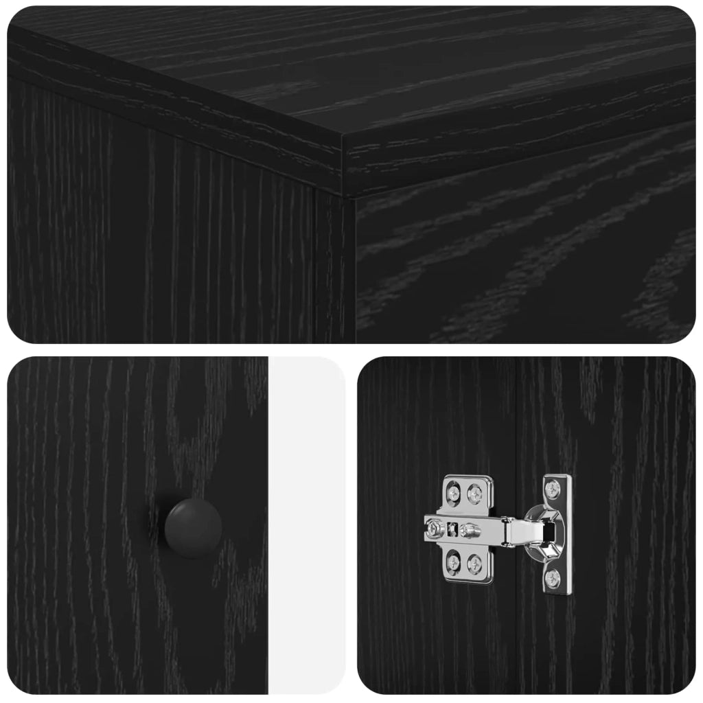 Set di mobili per il bagno Rovere Nero Legno ingegnerizzato 3404251