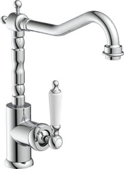 Kraan a vaso di miscelazione a manovella, stile classico, retro, per la doccia, con miscelatore a vite, n. 72500, cromato