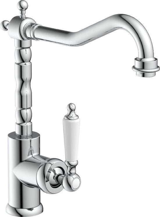 Kraan a vaso di miscelazione a manovella, stile classico, retro, per la doccia, con miscelatore a vite, n. 72500, cromato