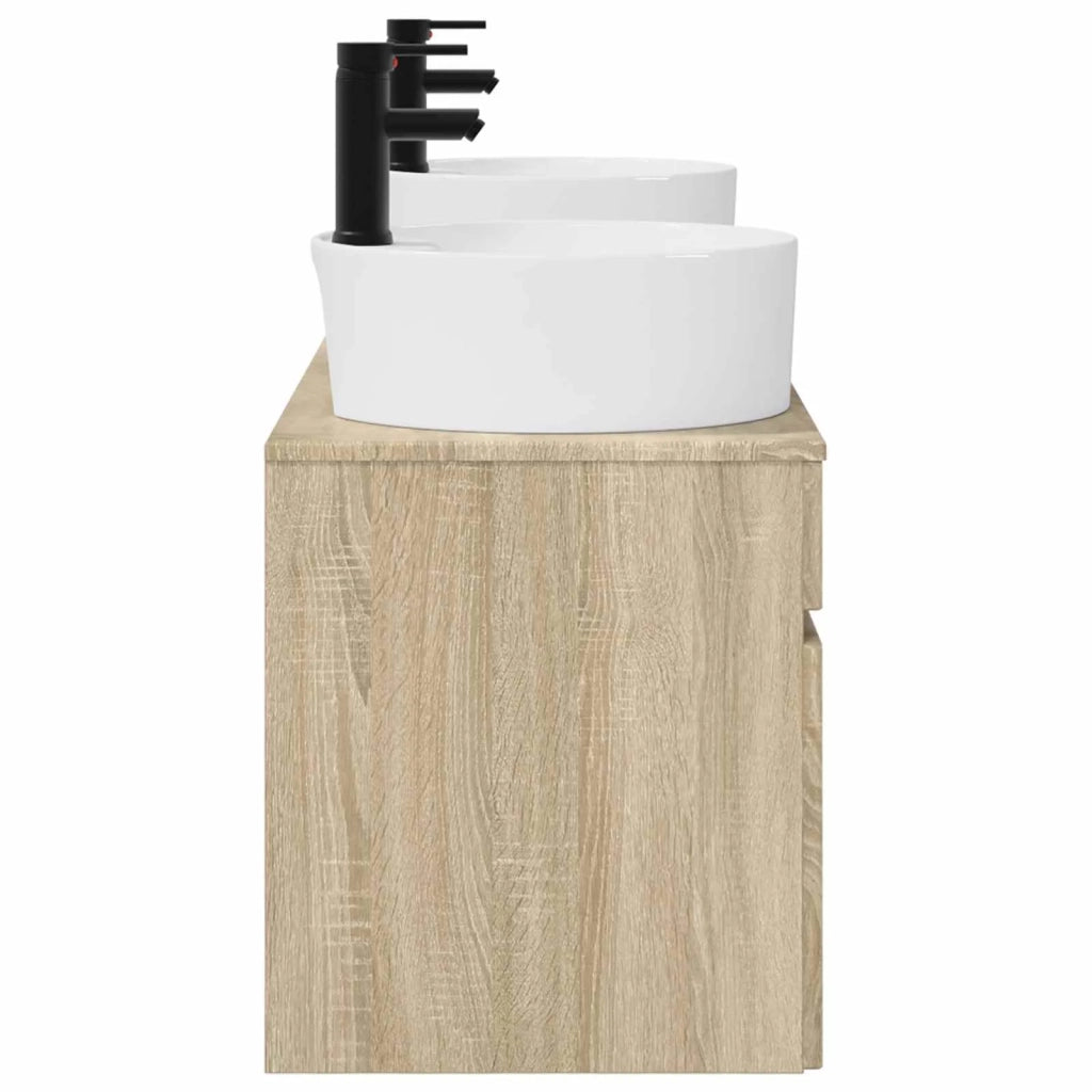 Set di Armadi da Bagno 3 pz Rovere Sonoma 49 x 44,5 x 65 cm 3405749