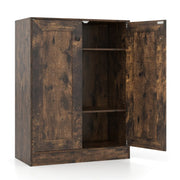 Mobiletto portaoggetti in legno 60 x 30 x 80 cm con ripiani regolabili e dispositivi di sicurezza rinforzati stile moderno legno marrone 20_0017544