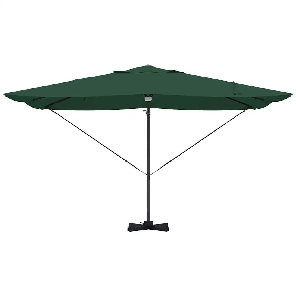 Ombrelloneda-Ombrello da giardino balcone Verde 351 x 250 x 253 cm Poliestere e Alluminio