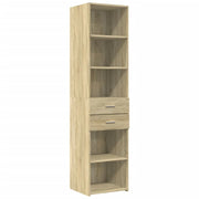 Buffet credenza cassettiera armadio mobile contenitore organizer cucina soggiorno salotto rovere Sonoma alto 45 x 42,5 x 185 cm legno ingegnerizzato marrone 02_0034067