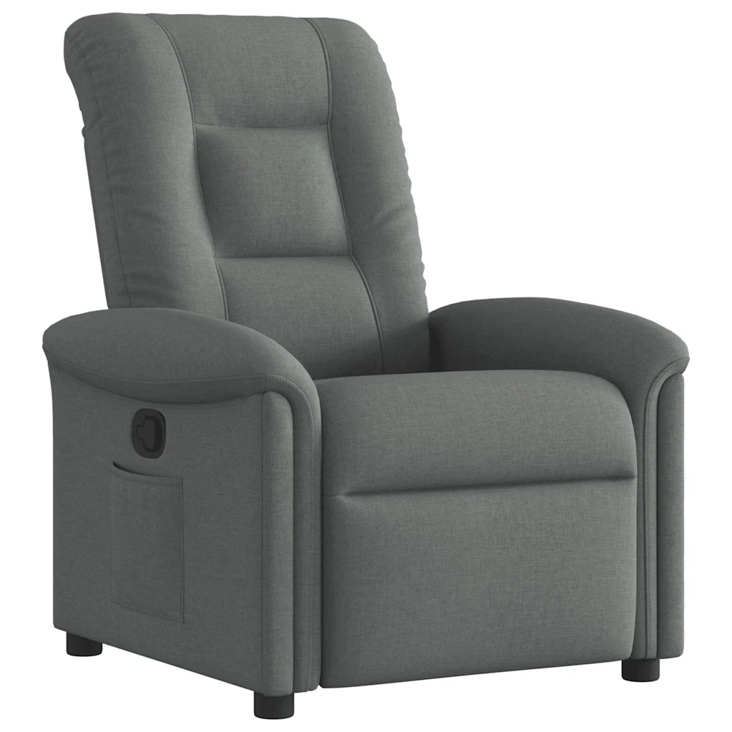 Divano Sedia-Poltrona Reclinabile in Tessuto Grigio Scuro 670455