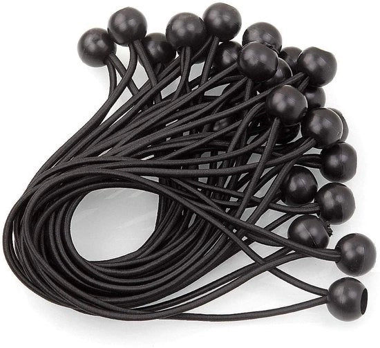 Cinturoni elastici per tende - 40 pezzi - Cinturini per tende - Ideali per tende, vele e campeggio - Utili per la fissazione - Cinturini elastici per corda