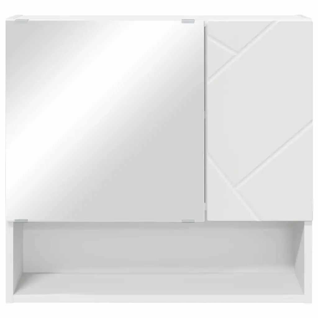 Mobiletto per specchio Bianco 59 x 17 x 55 cm Legno multistrato