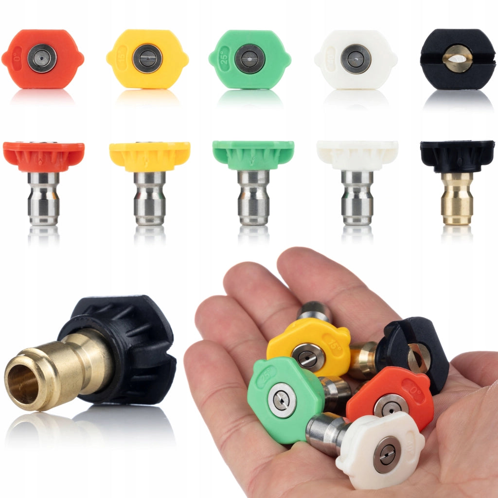 Set di Ugelli per Idropulitrice Rosfix JetSpray 5x040 – Quick Connect 1/4" | Angoli 0°–60° | Orifizio 0,040"