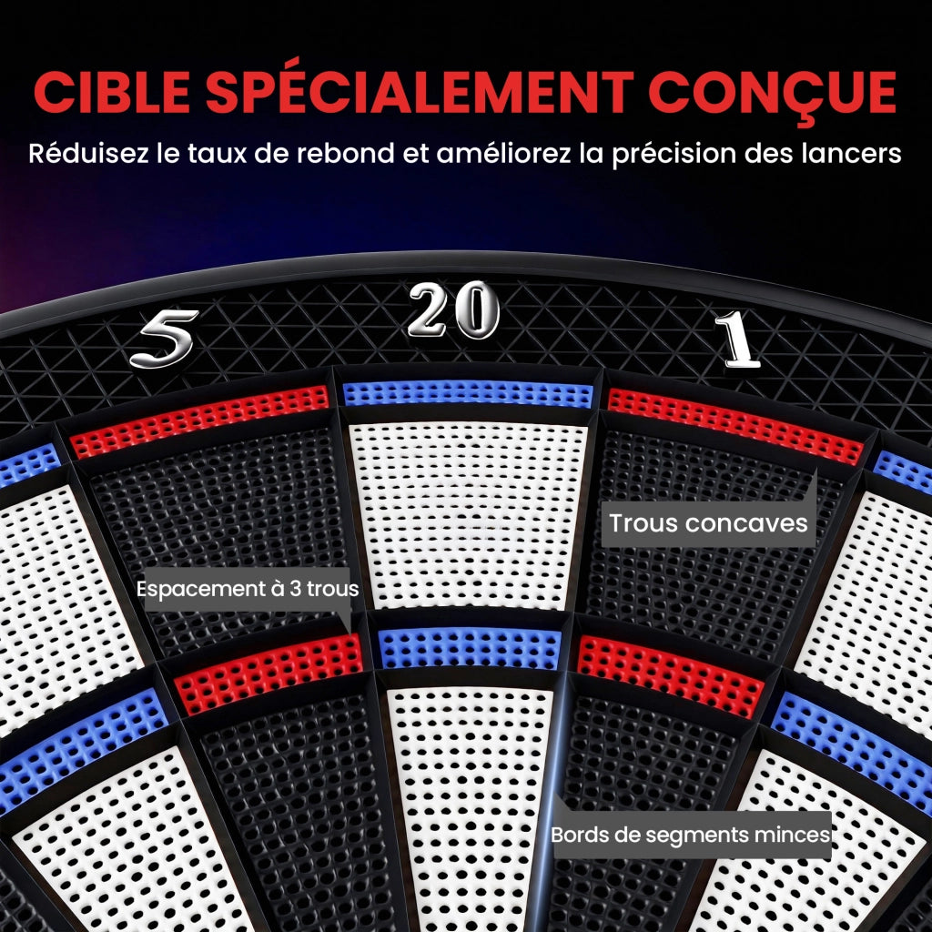 Bersaglio Freccette Elettronico ¨C Xylo ¨C Display LED, 33 Giochi, 202 Varianti, 8 Giocatori