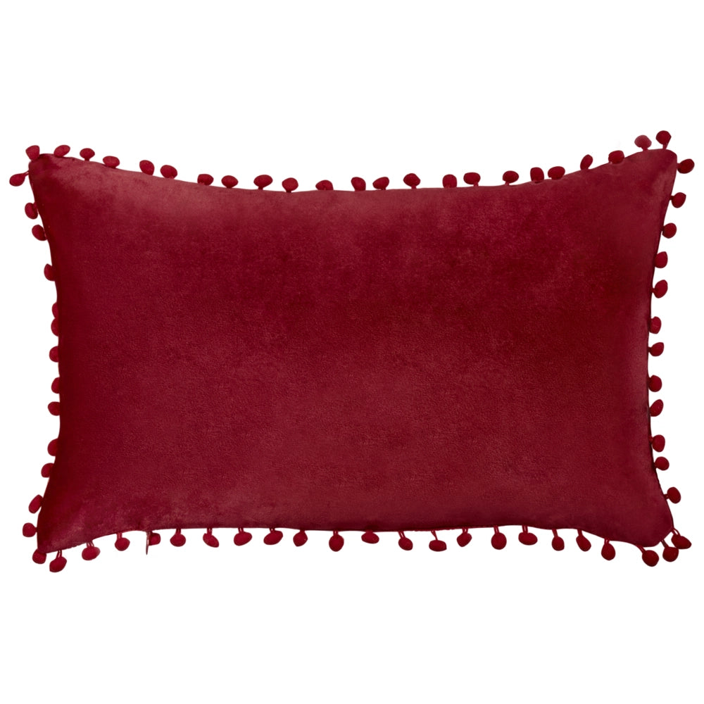 Set di 2 cuscini sparpagliati in tessuto di velluto rosso per la decorazione natalizia 30 x 50 cm Accessorio per la decorazione