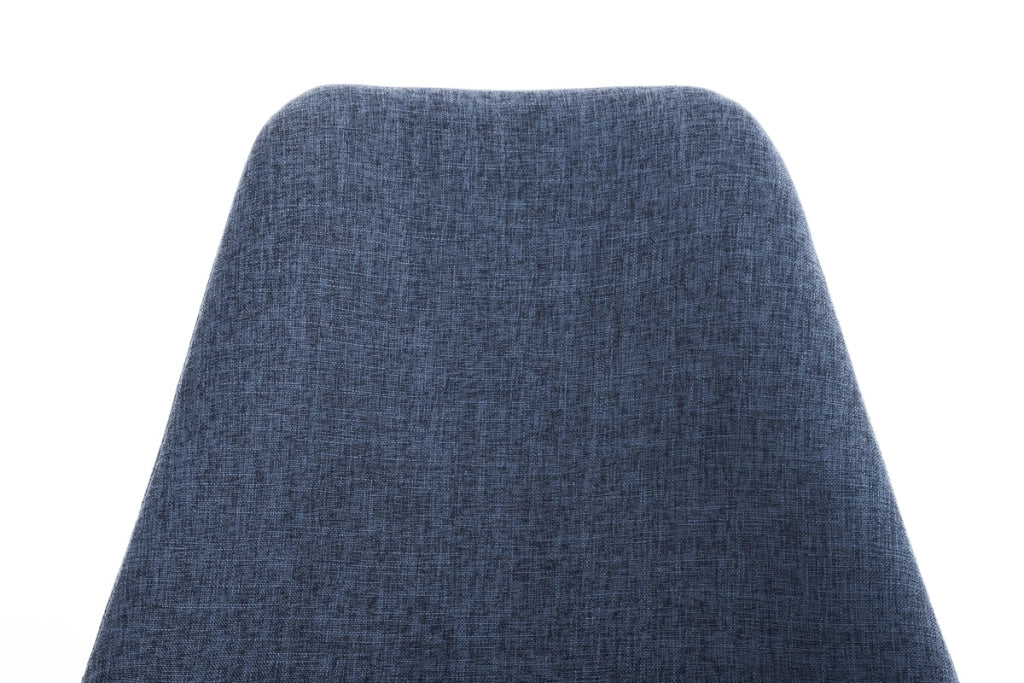 Sedia Pegleg in tessuto gambe tonde blu,natura