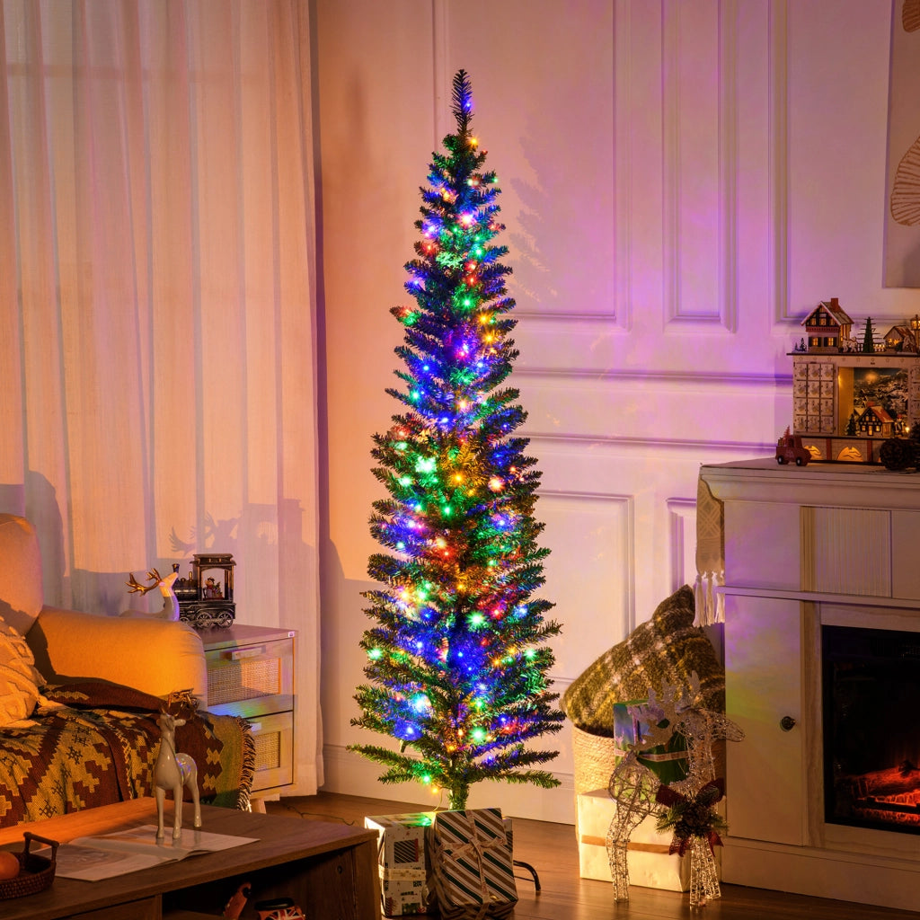 Albero di Natale Artificiale Illuminato ¨C zephmum ¨C Verde 180cm 150 Luci 390 Rami Base Acciaio