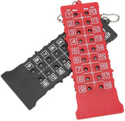 Tabellone di Punteggio Golf 18 Buche - Contatore Punteggi 0-9 - Compattato e Leggero - Materiale ABS Duraturo - Funzione di Utilizzo Facile - Accessorio Sportivo 16x6cm