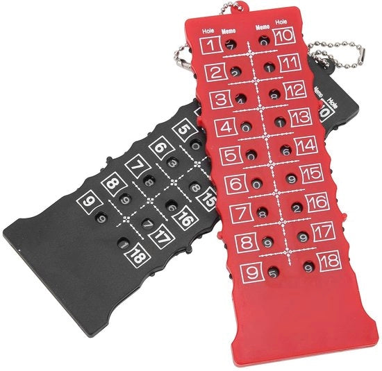 Tabellone di Punteggio Golf 18 Buche - Contatore Punteggi 0-9 - Compattato e Leggero - Materiale ABS Duraturo - Funzione di Utilizzo Facile - Accessorio Sportivo 16x6cm
