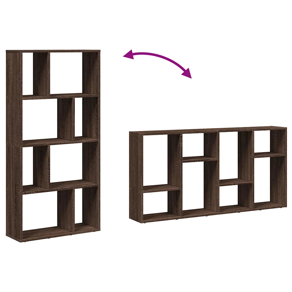 Libreria-Scaffale per Libri-Mobile di Stoccaggio Rovere Marrone 60x20x120 cm in Truciolato