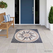 Piastrelle Mosaico Motivo Sole Multicolore 120 x 120 cm Marmo 42033517