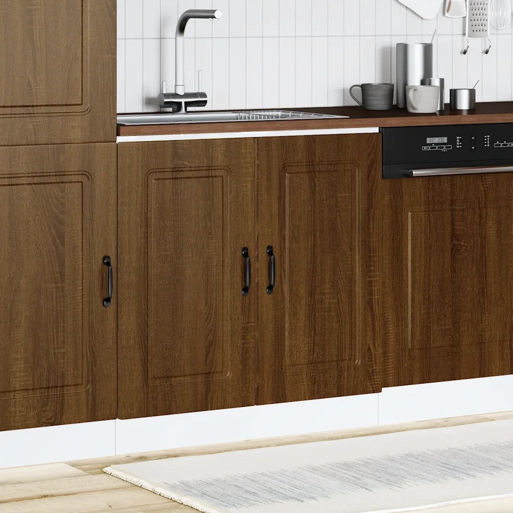 vidaXL Mobile base lavello Kalmar Rovere Marrone 80x46x81,5 cm