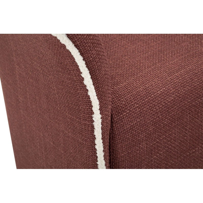 Poltrona Girevole Siena Bordeaux cm 83,5x66x80 (seduta Altezza cm 42)