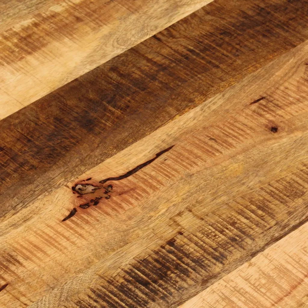 Piano per Tavolo Ã˜ 80x2,5cm Rotondo Legno Massello Grezzo Mango