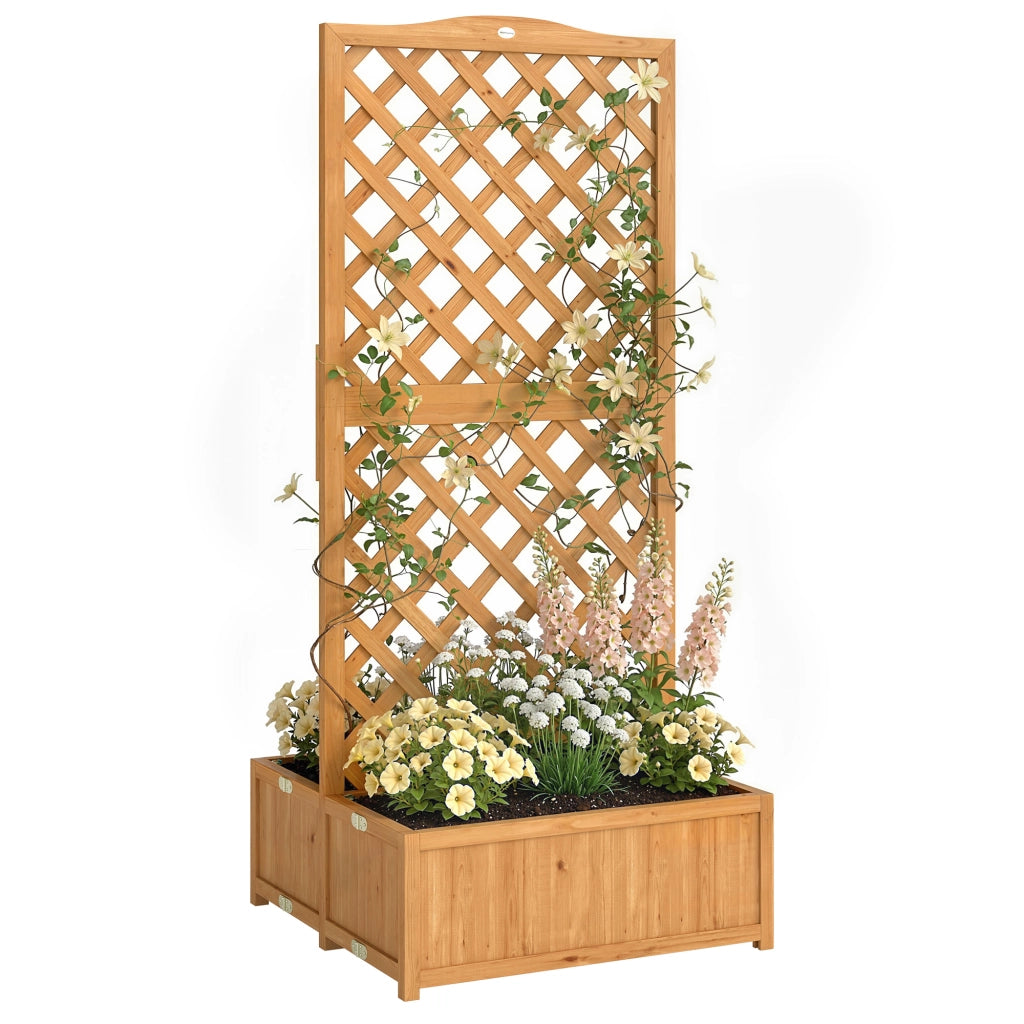 Fioriera con griglia per piante rampicanti ¨C Minimal ¨C 73x70x170 cm naturale