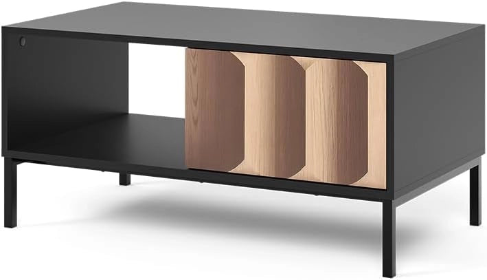 Cassettiera per camera da letto Eliza, Grigio, 76 x 120 cm, per conservazione e utilizzo in camera da letto o corridoio