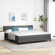 Letto box spring con materasso Grigio scuro 200 x 200 cm 3341126