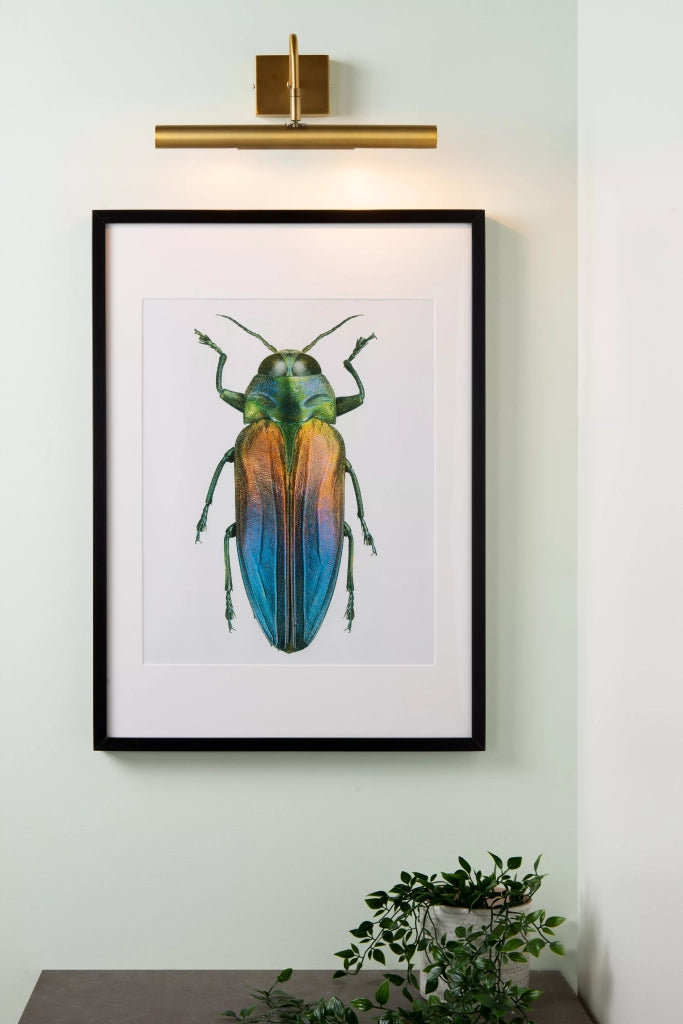 Applique quadro metallo ottone oro 36cm VINZ Lucide 2xG9 28W