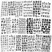 Kit di stampi riutilizzabili - 20-set lettere/numeri - Stampi per adulti - Stampi per bambini - Strumenti di disegno - Strumenti di apprendimento - Stampi di lettere