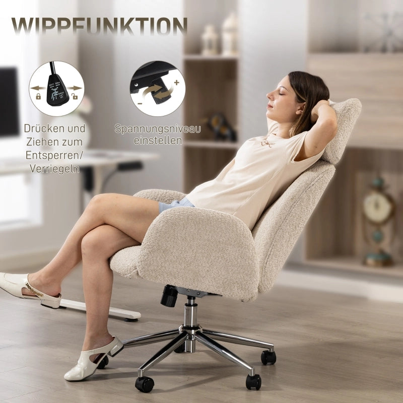 sedia da ufficio ergonomica con poggiatesta regolabile; funzione basculante; altezza regolabile in poliestere grigio chiaro