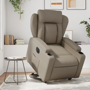 Poltrona Alzapersona Reclinante Elettrica Cappuccino Similpelle 3204564