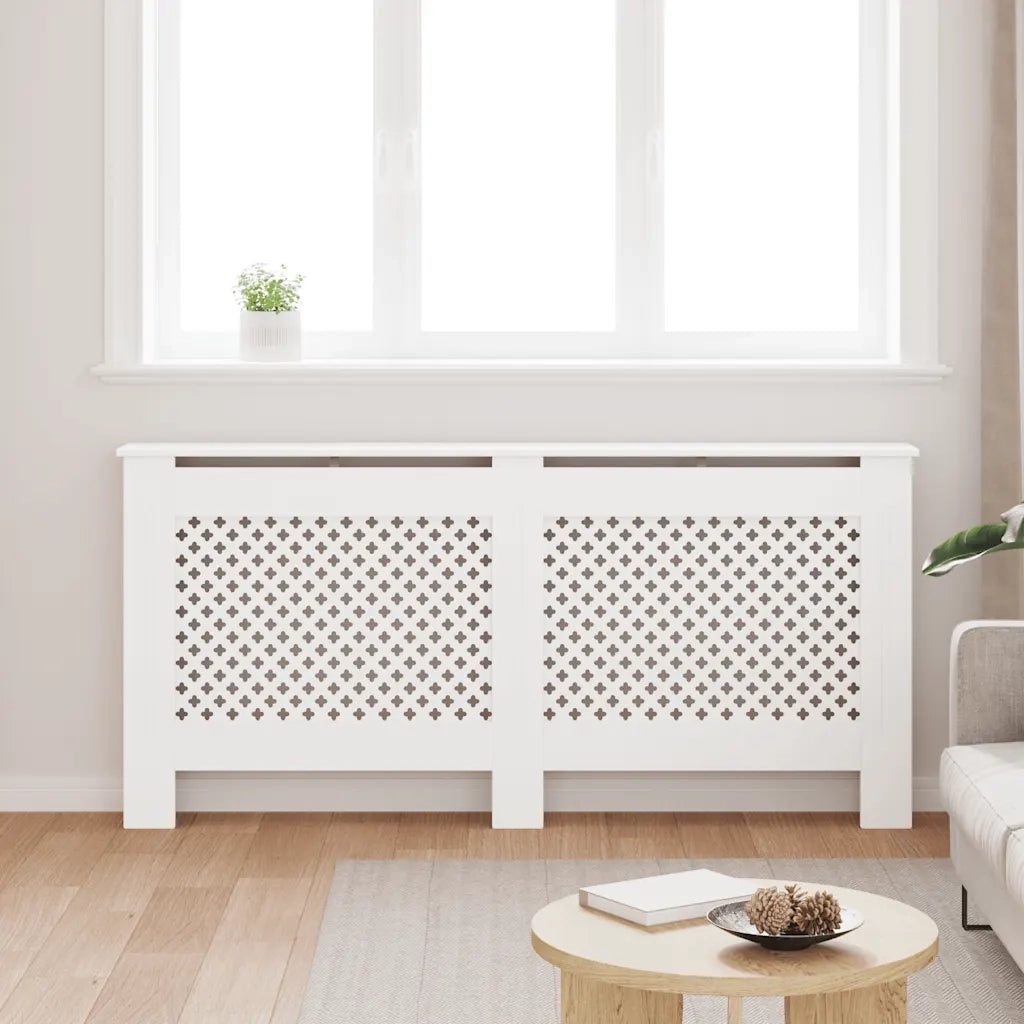 Copertura per Radiatore Bianca 172x19x81,5 cm in MDF 284325