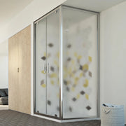 Box Doccia 90x130 AP. 130 CM H198 stampato C mod. Cristal Duo 2 Ante