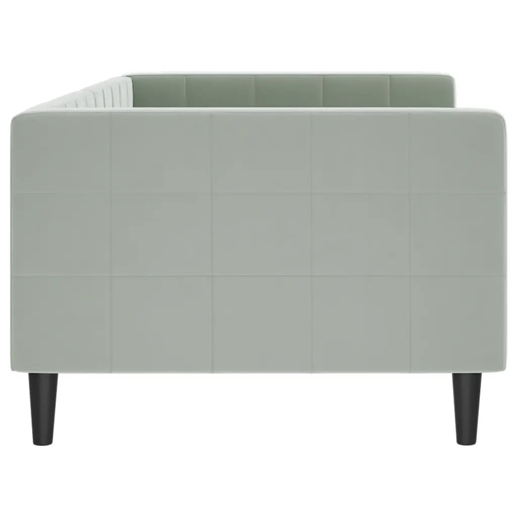 Letto da Giorno Grigio Chiaro 90x190 cm in Velluto 354021
